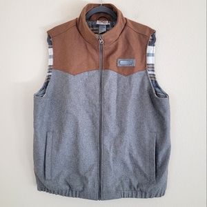 Cinch grey & tan wool blend concealed carry vest